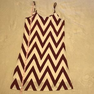 Garnet/maroon chevron dress with bow in back!